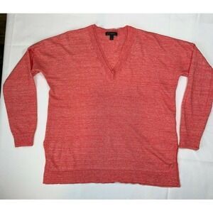 J Crew Lightweight Wool Blend Sweater Size Small Womens Salmon V Neck